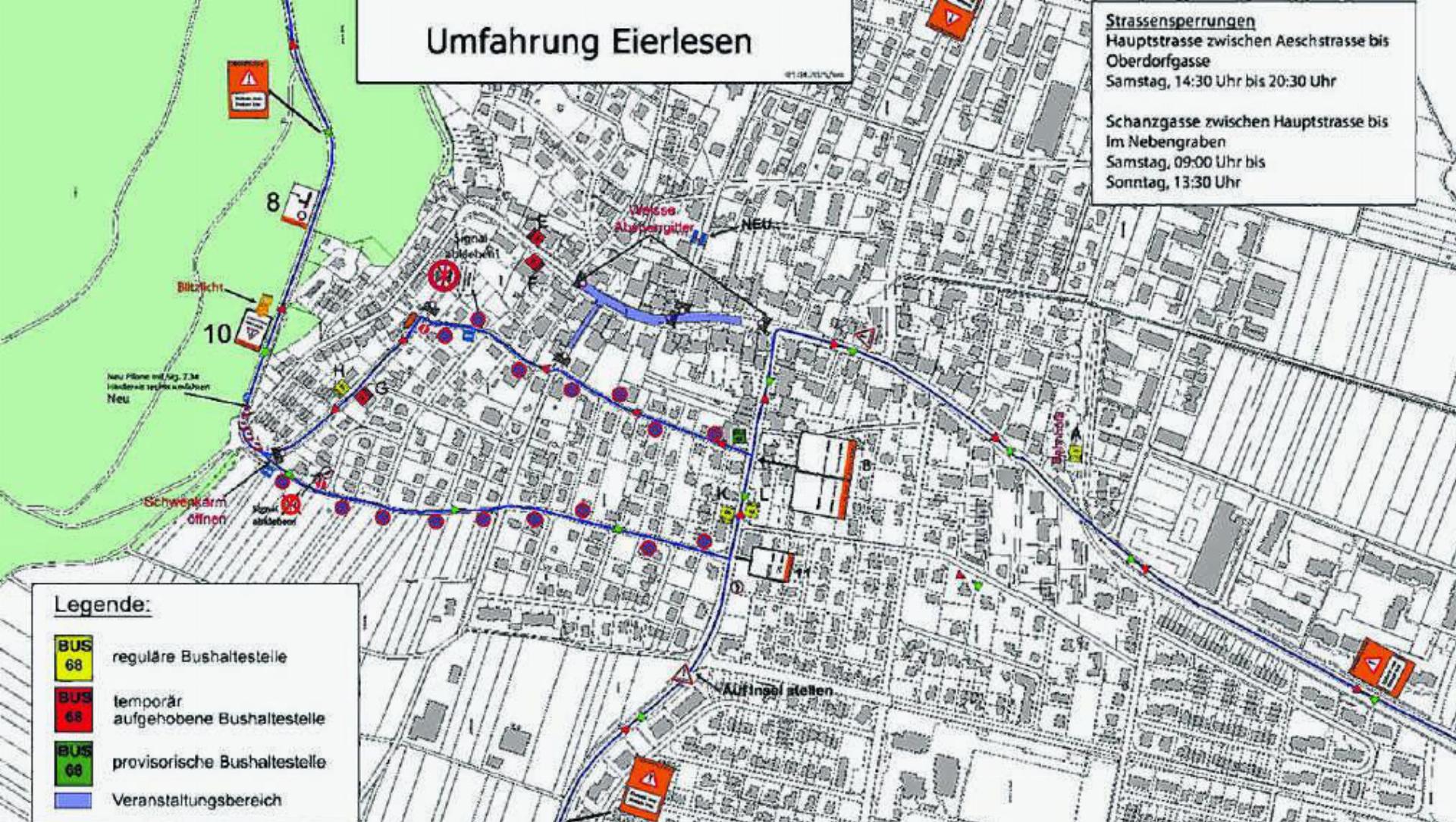 Verkehrspolizeiliche Information im Zusammenhang mit dem Eierlesen vom Samstag, 26. April 2025