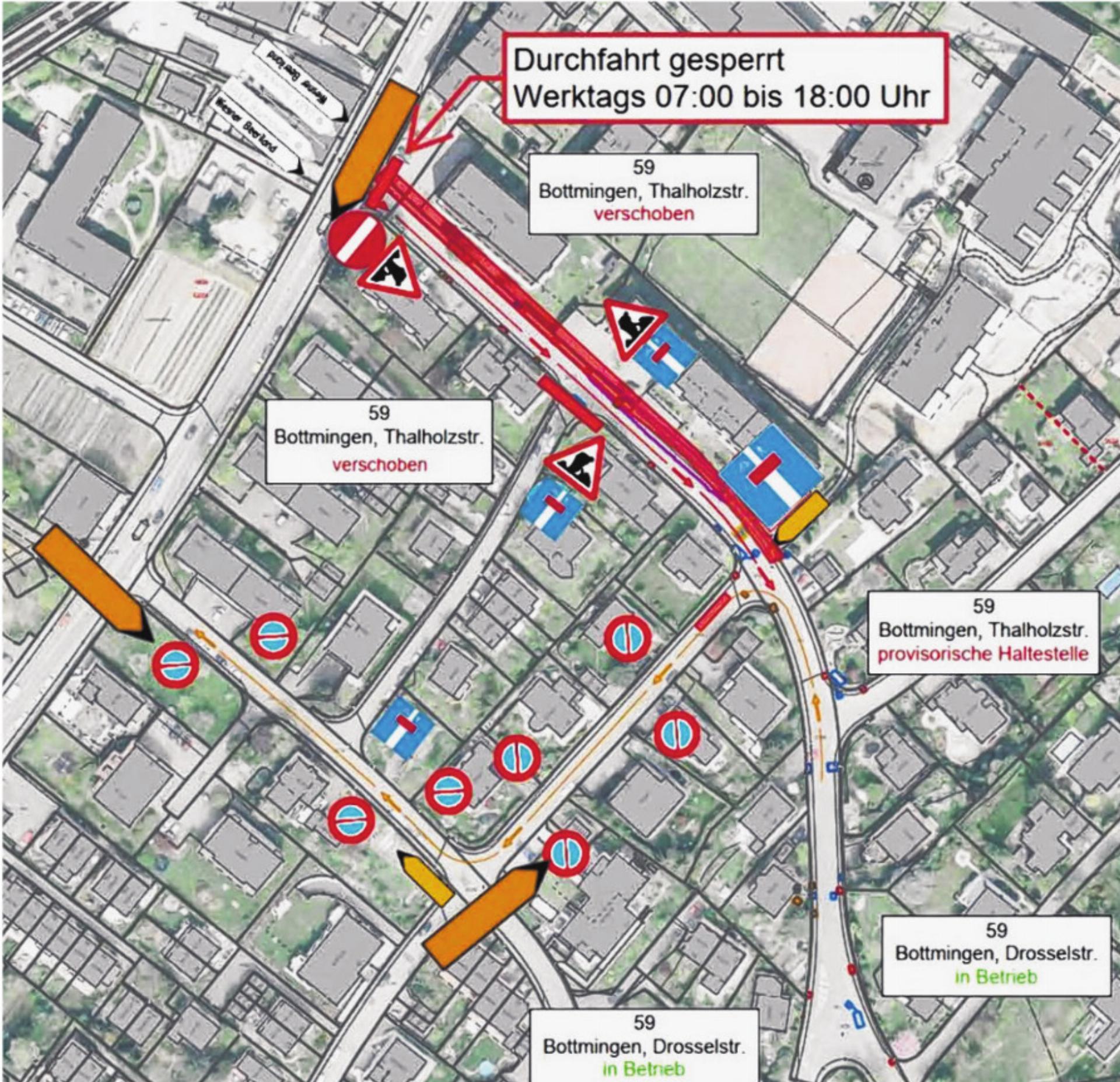 Talholzstrasse: Umleitung bis Ende Mai - Das Bild wird blockiert. – Möglicherweise durch einen aktiven Adblocker.