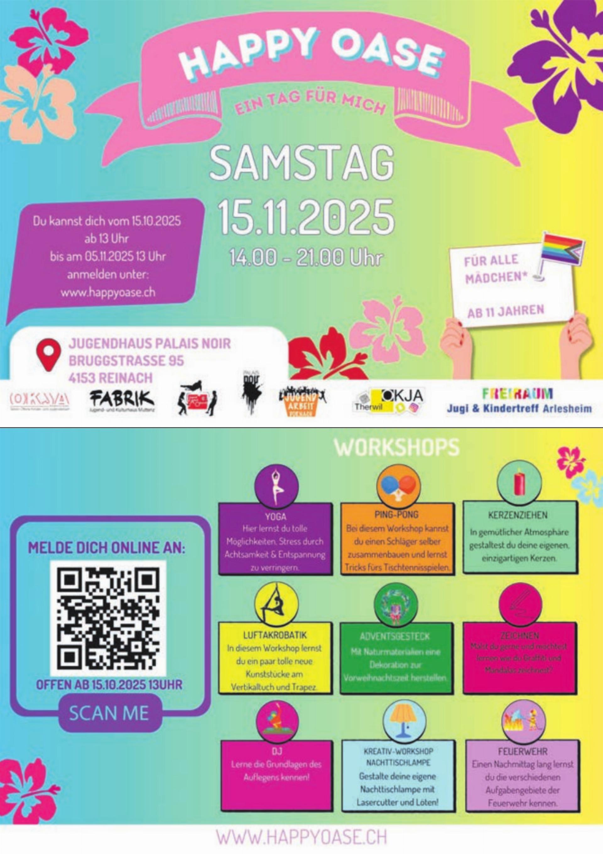 Die Happy Oase ist zurück – am 15. November in Reinach! - Das Bild wird blockiert. – Möglicherweise durch einen aktiven Adblocker.