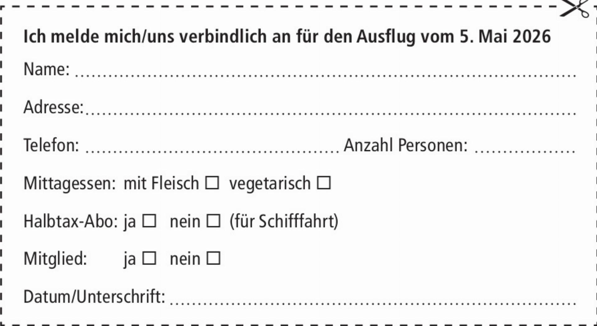 Ausflug für Seniorinnen und Senioren am Dienstag, 5. Mai 2026 - Das Bild wird blockiert. – Möglicherweise durch einen aktiven Adblocker.
