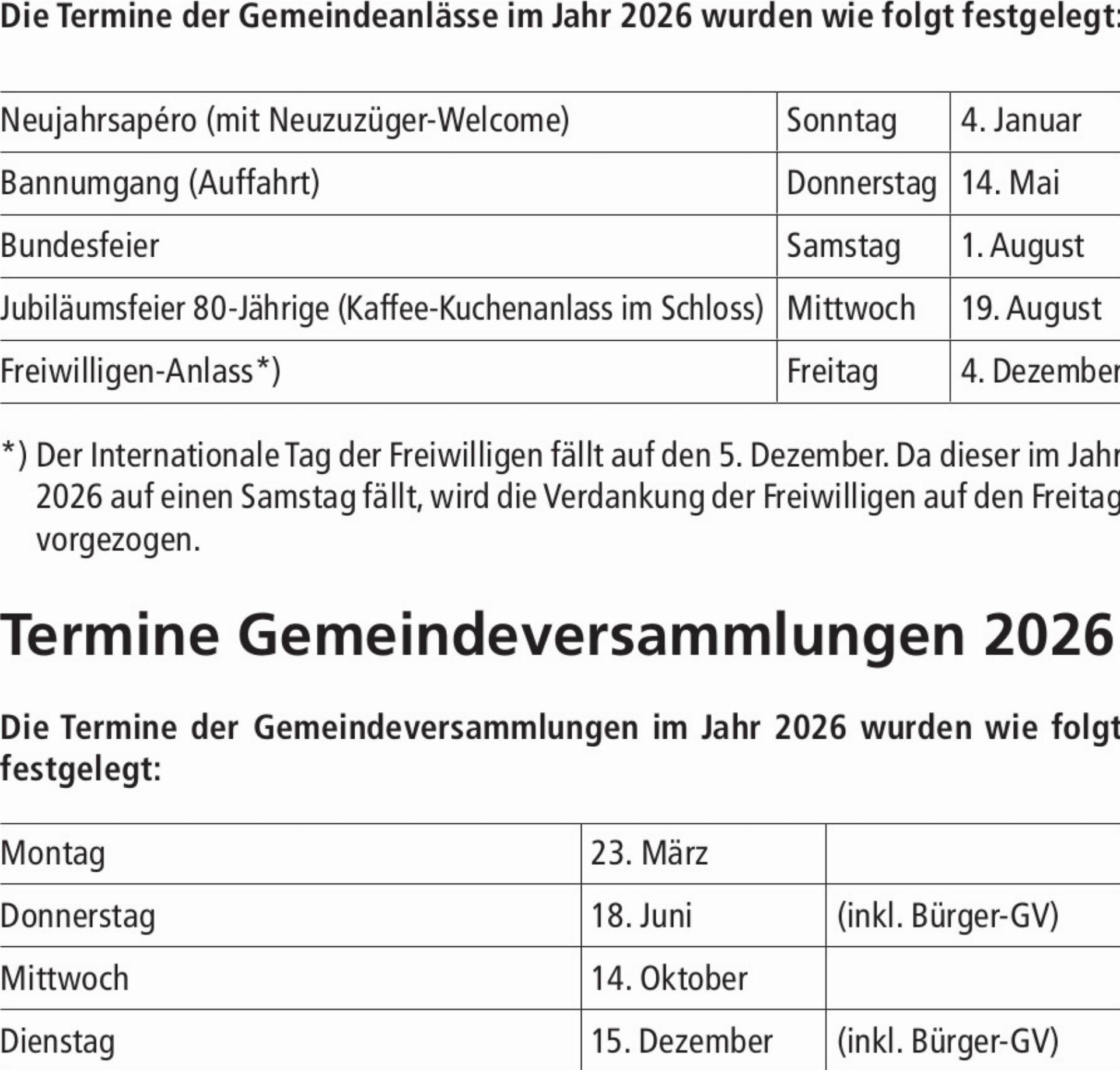 Termine Gemeindeanlässe 2026 - Das Bild wird blockiert. – Möglicherweise durch einen aktiven Adblocker.