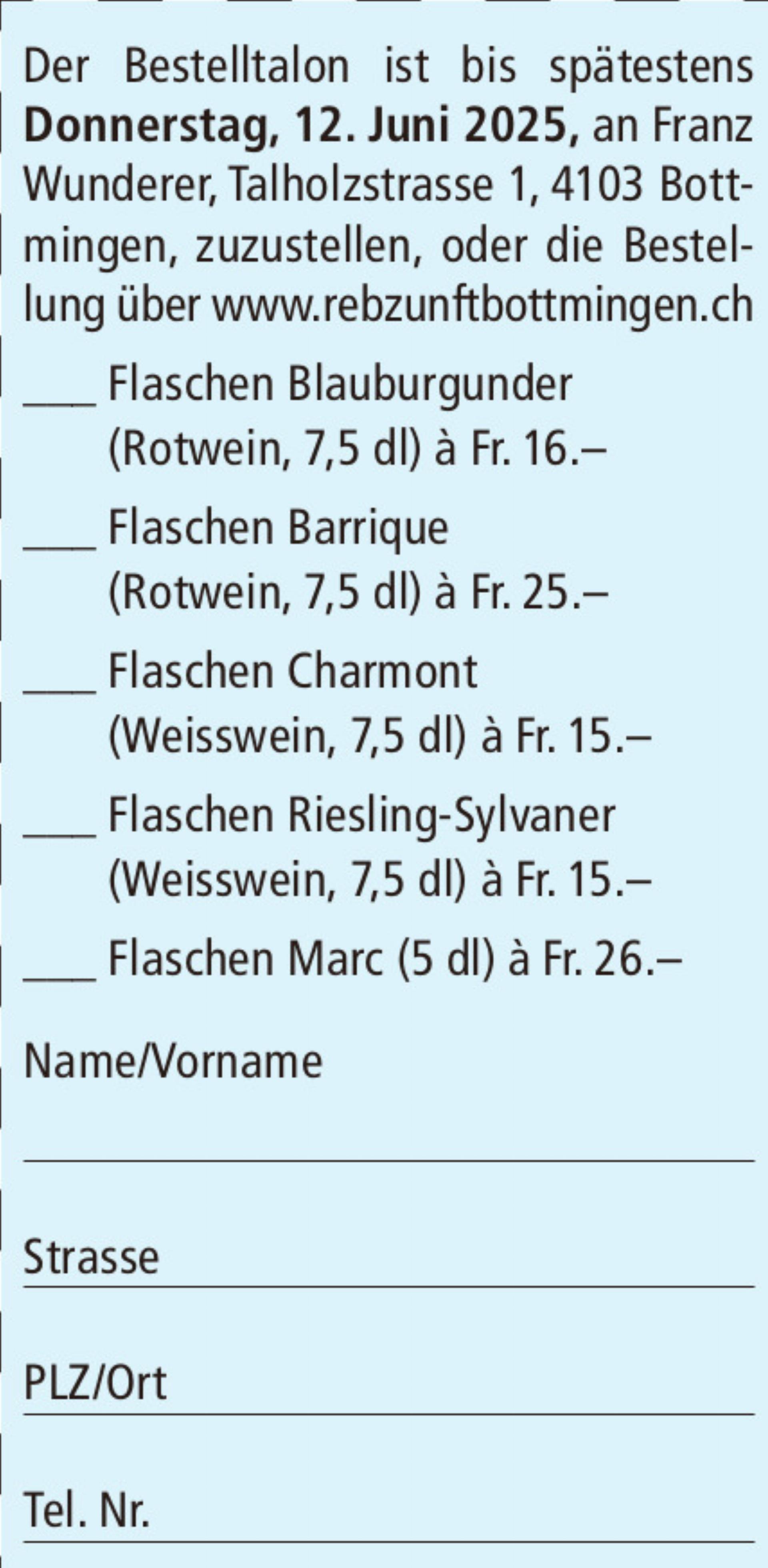 Weinverkauf Jahrgang 2023/24