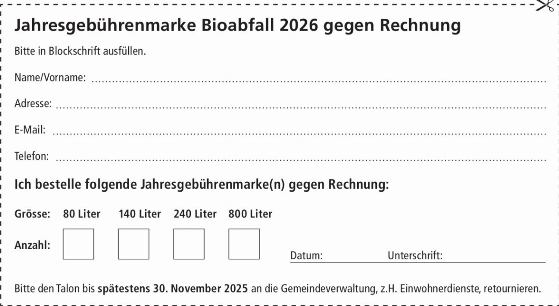 Verkauf der Jahresvignette Bio für das Jahr 2026 - Das Bild wird blockiert. – Möglicherweise durch einen aktiven Adblocker.