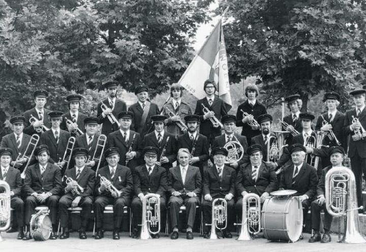 50-jähriges Jubiläum des Musikvereins Ettingen, 1975. Foto: Brigitte und Werner Stöcklin