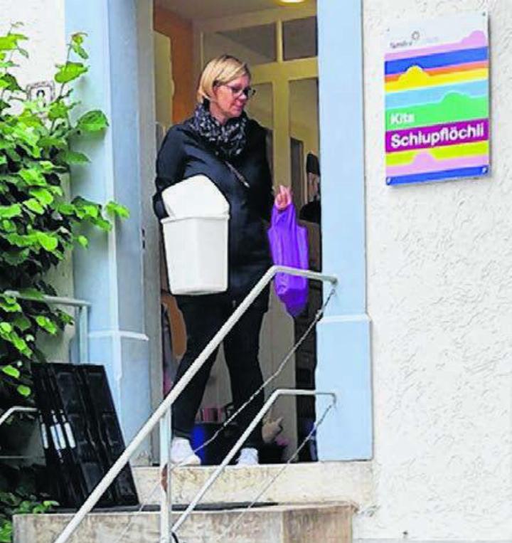 Ein letzter Blick zurück in die familea Kita Schlupflöchli.