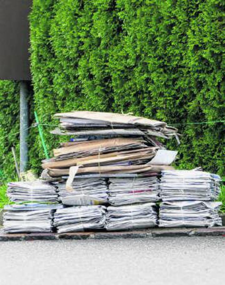 Korrekte Gebinde von Kartonschachteln und Papier. Foto: Patrick Tanner