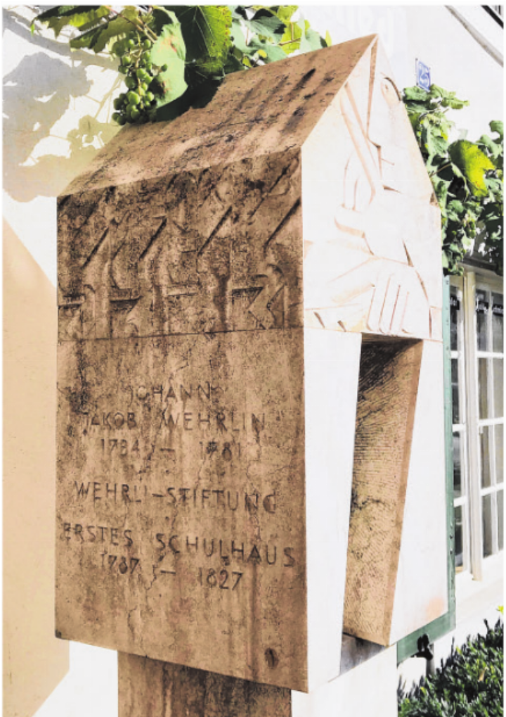 Die Stele von Johann Jakob Wehrlin.
