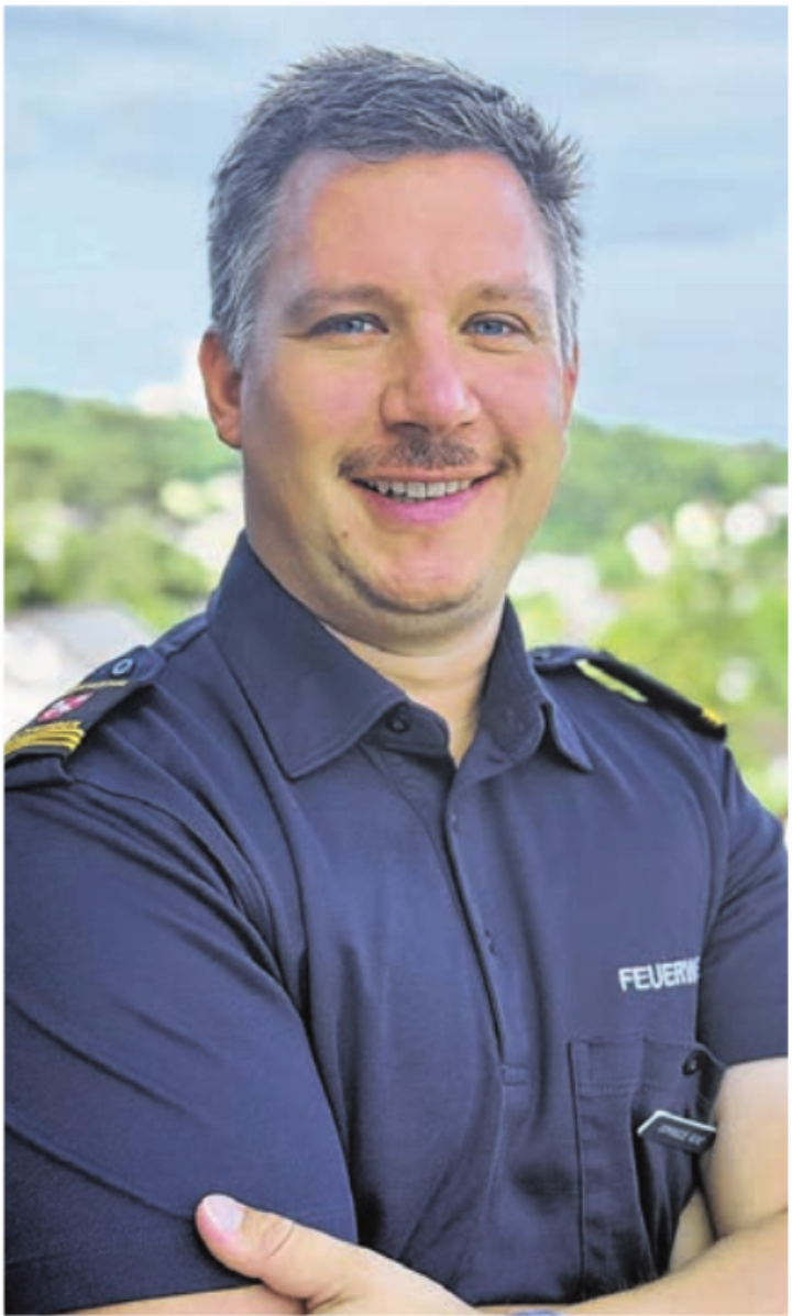Dominique Kunz, Hauptmann und Kommandant der Feuerwehr Bottmingen. Foto: zVg