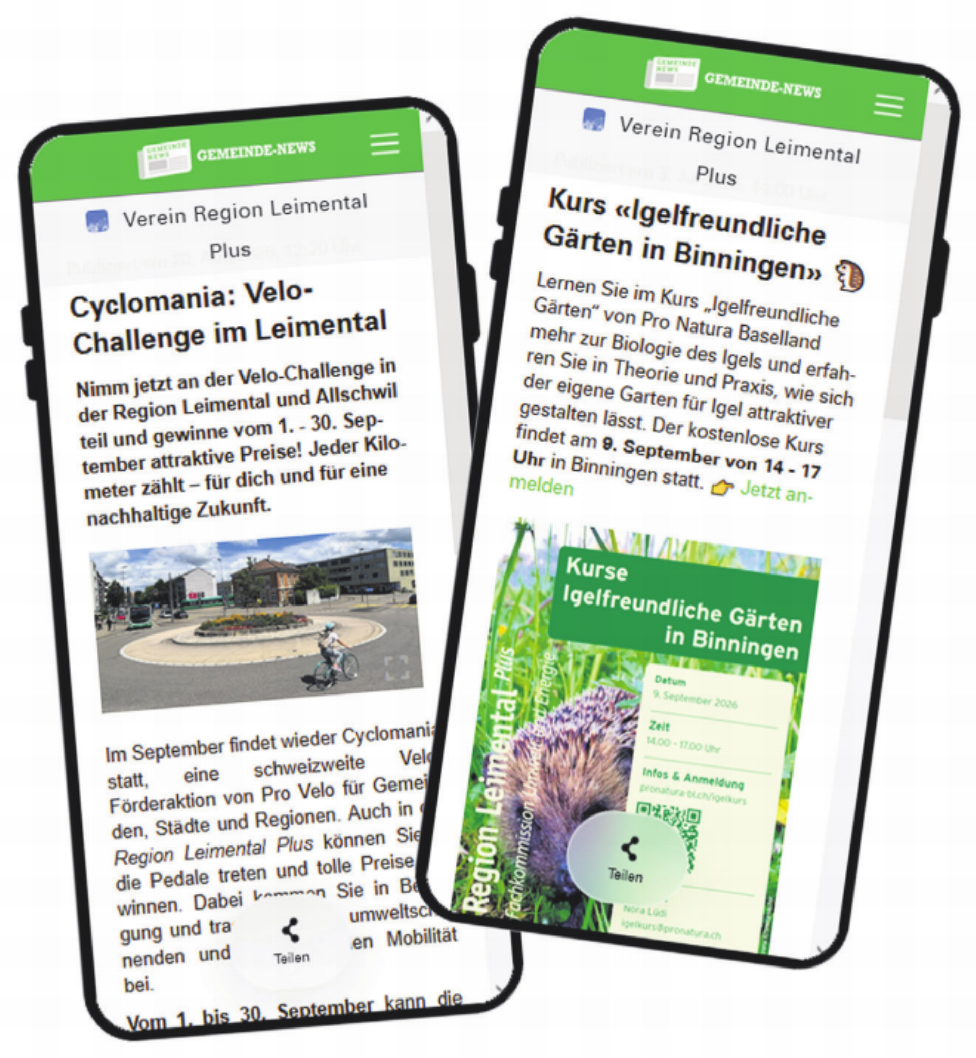 Region Leimental Plus jetzt auf der Gemeinde-News-App - Das Bild wird blockiert. – Möglicherweise durch einen aktiven Adblocker.