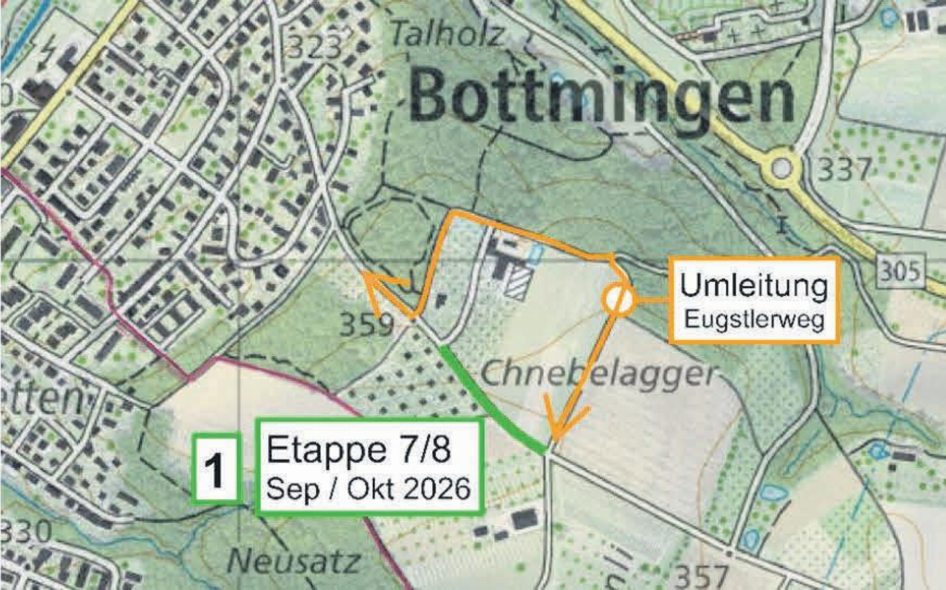 Zur Erinnerung: Talholzstrasse, Umleitung im oberen Abschnitt - Das Bild wird blockiert. – Möglicherweise durch einen aktiven Adblocker.